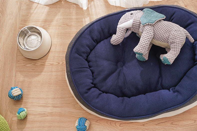 Thickened round plush pet basin