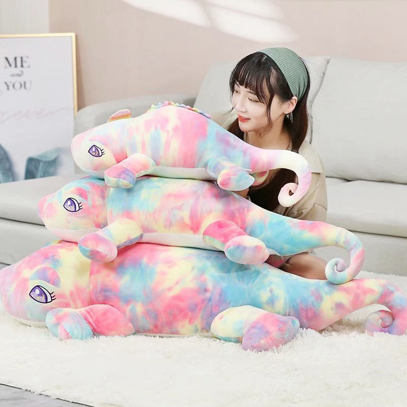 Cute chameleon plush toy doll