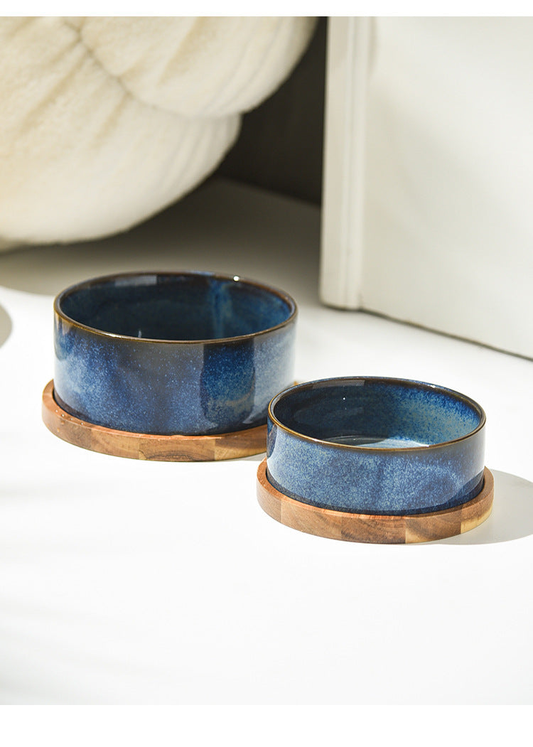 Pet Double Bowl Rice Basin