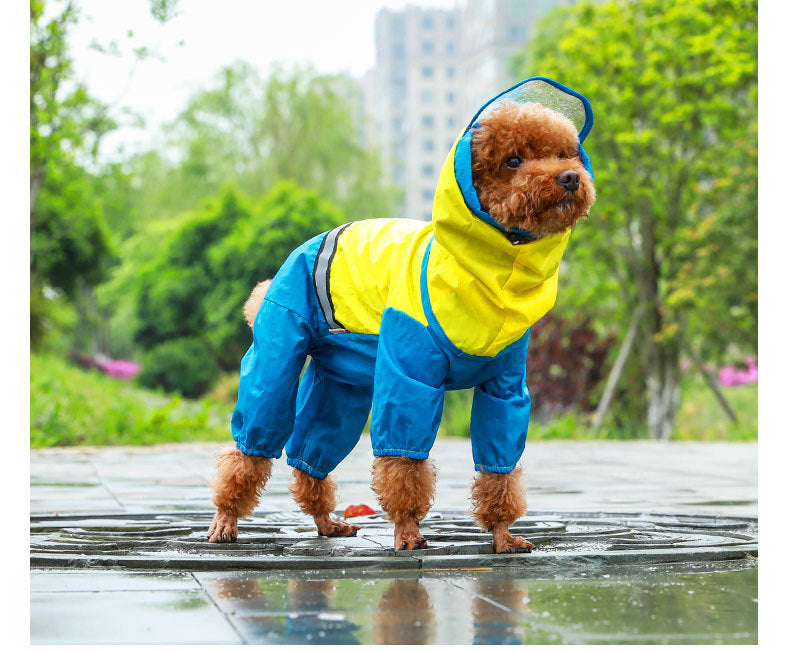 Pet dog raincoat tail waterproof