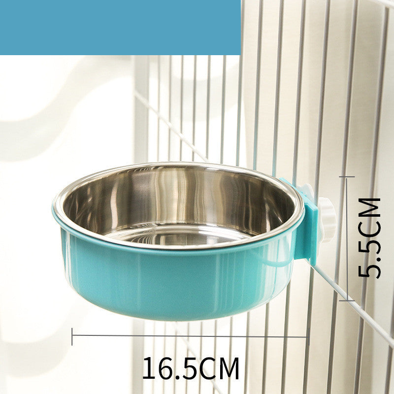 Pet Food Bowl Hanging Cage