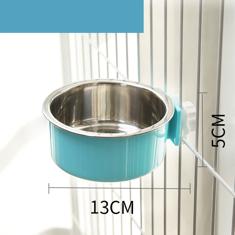 Pet Food Bowl Hanging Cage