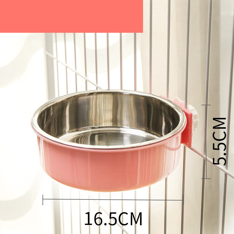 Pet Food Bowl Hanging Cage