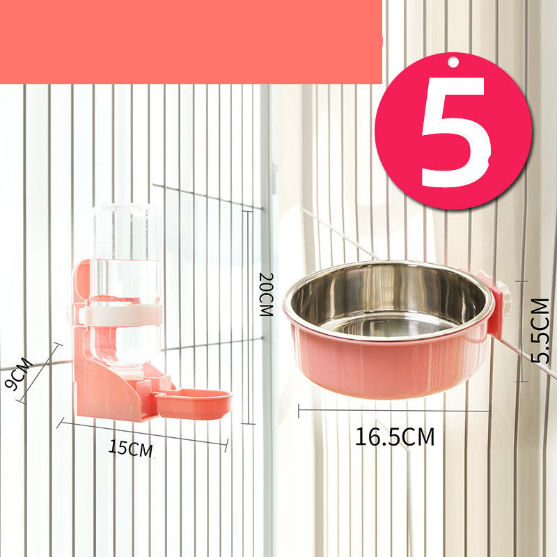 Pet Food Bowl Hanging Cage