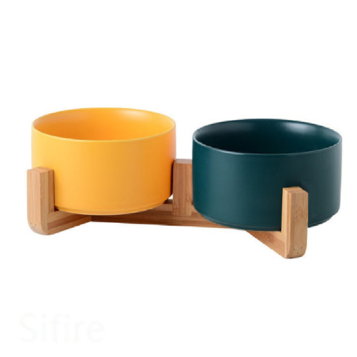Ceramic Dog Bowl Cat Feeder