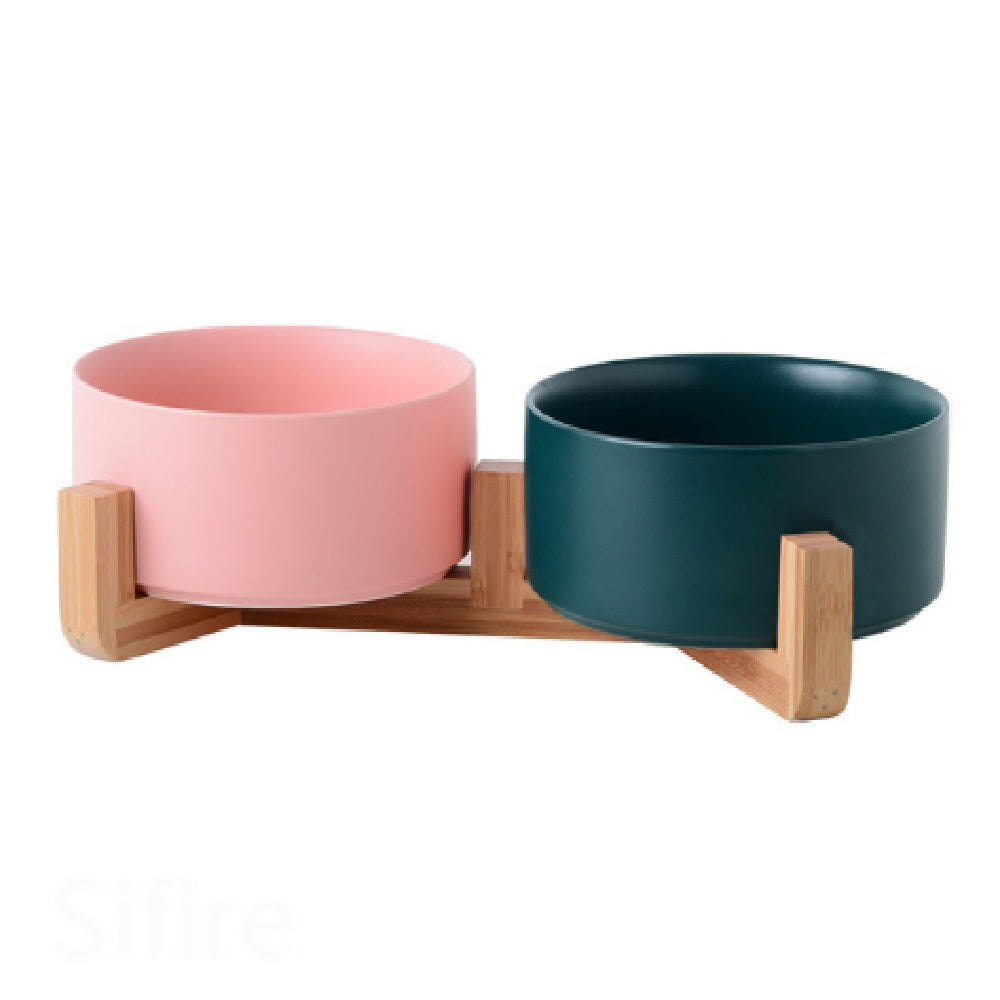 Ceramic Dog Bowl Cat Feeder
