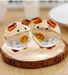 Creative crystal pig glass pig
