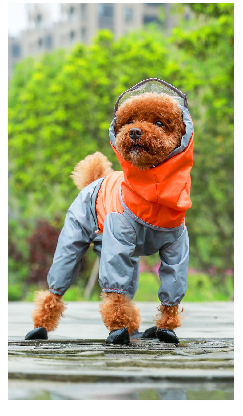 Pet dog raincoat tail waterproof