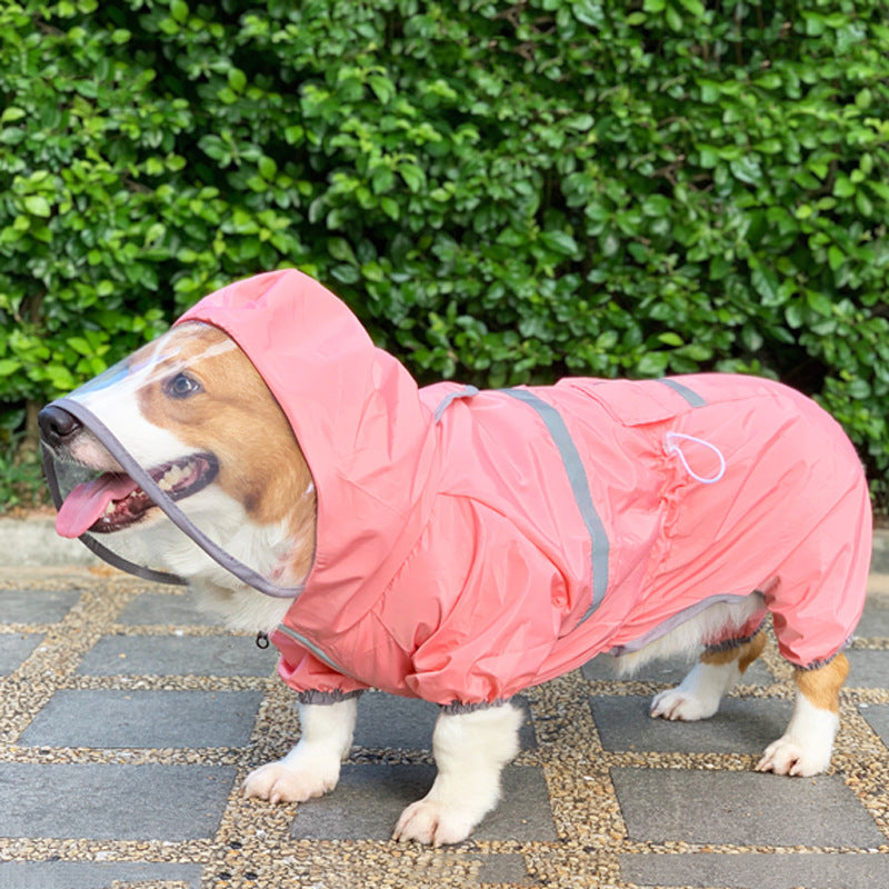 Dog Raincoat Four Legged Waterproof