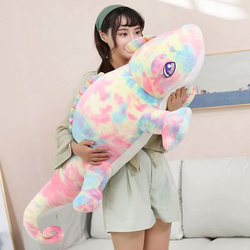Cute chameleon plush toy doll