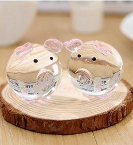 Creative crystal pig glass pig