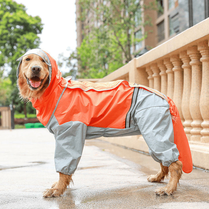 Pet dog raincoat tail waterproof