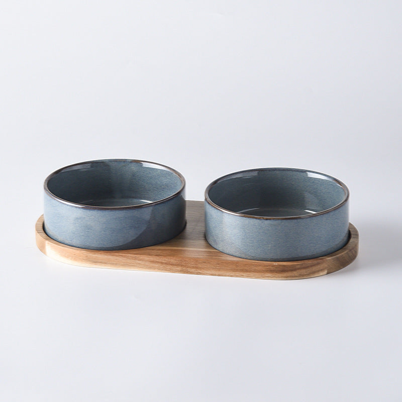 Pet Double Bowl Rice Basin