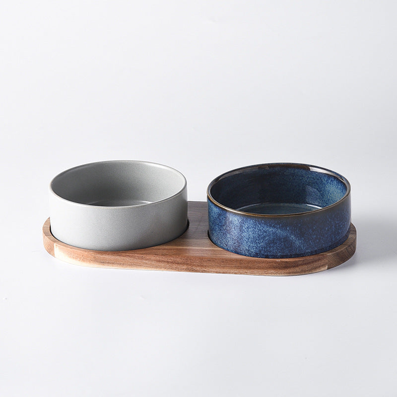 Pet Double Bowl Rice Basin