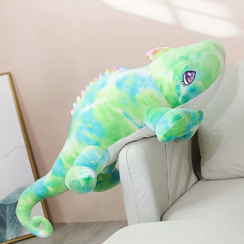 Cute chameleon plush toy doll