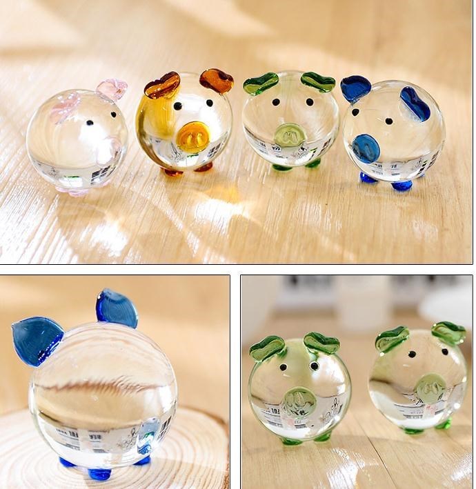 Creative crystal pig glass pig