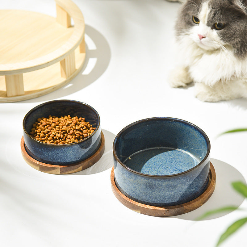 Pet Double Bowl Rice Basin