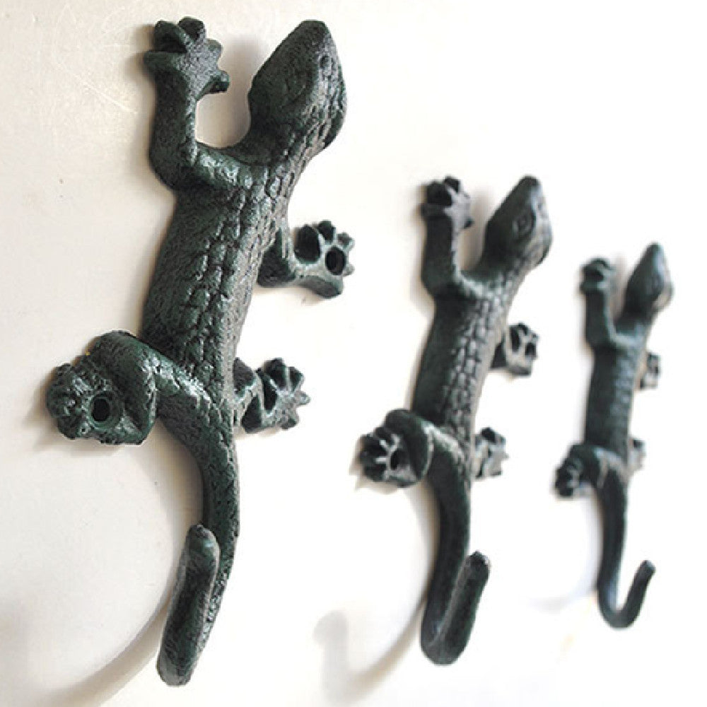 Wrought Iron Gecko Garden Hook