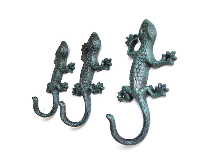 Wrought Iron Gecko Garden Hook