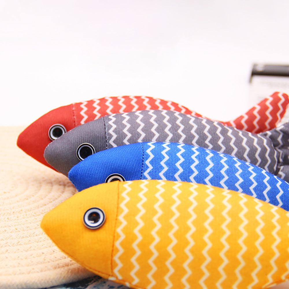 Burlap Fish Catnip Cat Toy