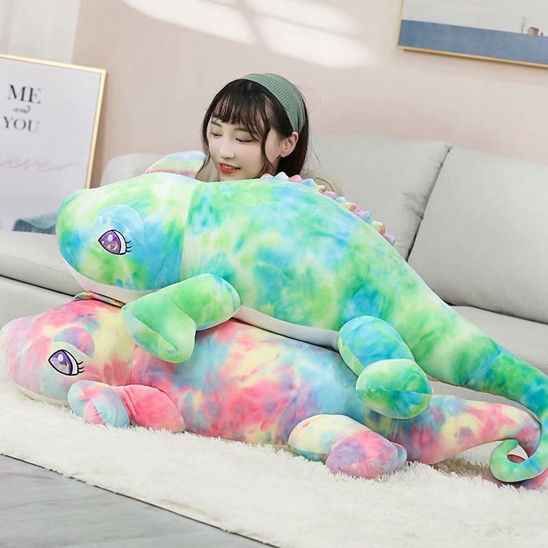 Cute chameleon plush toy doll