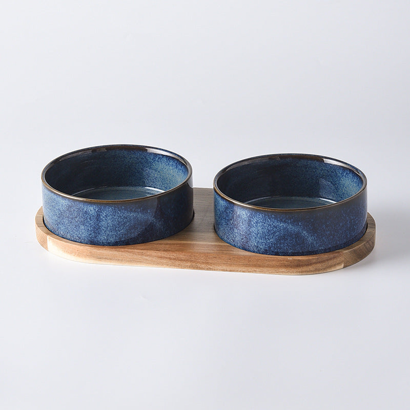 Pet Double Bowl Rice Basin