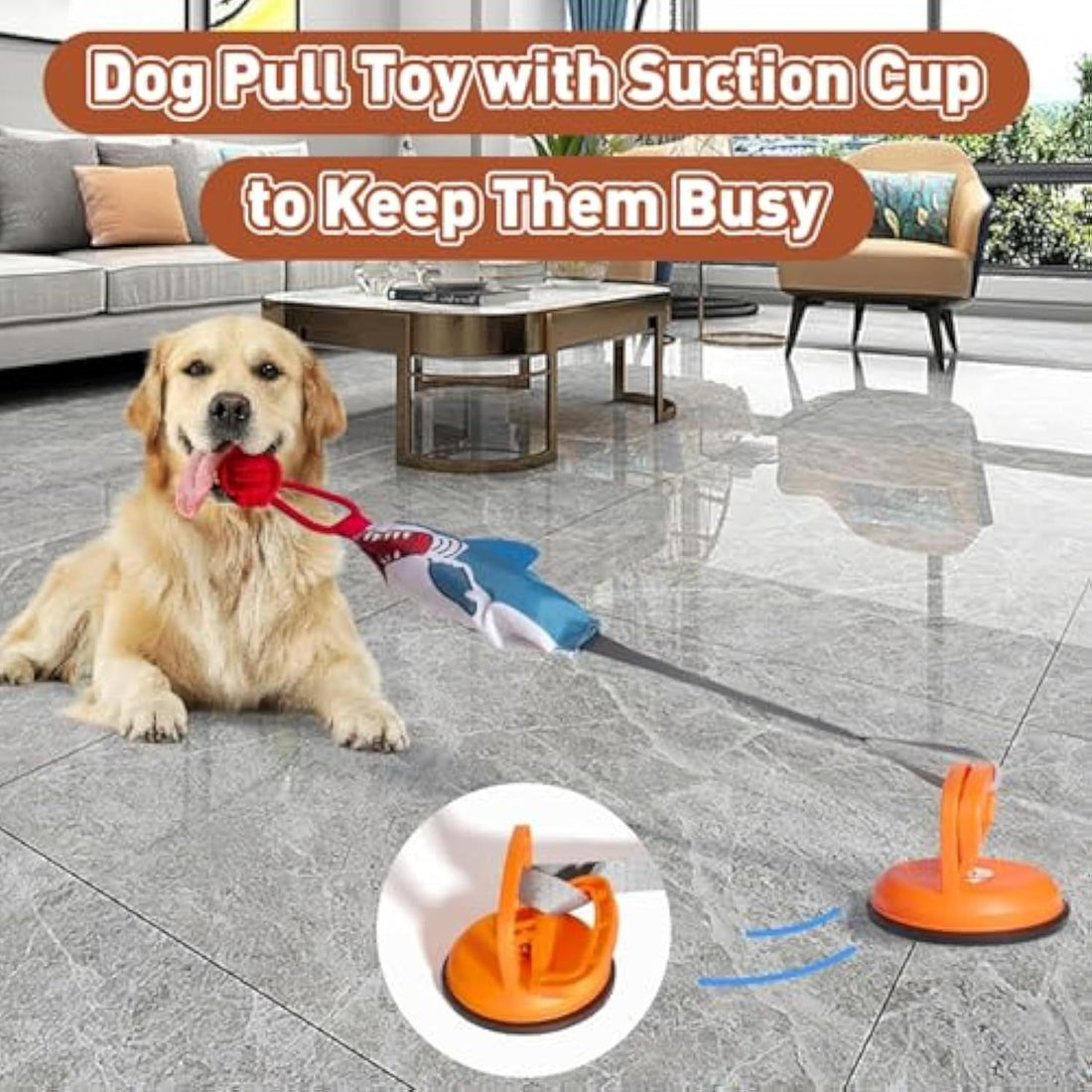 Squeaky Dog Tug Toy Interactive