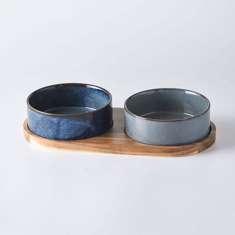 Pet Double Bowl Rice Basin