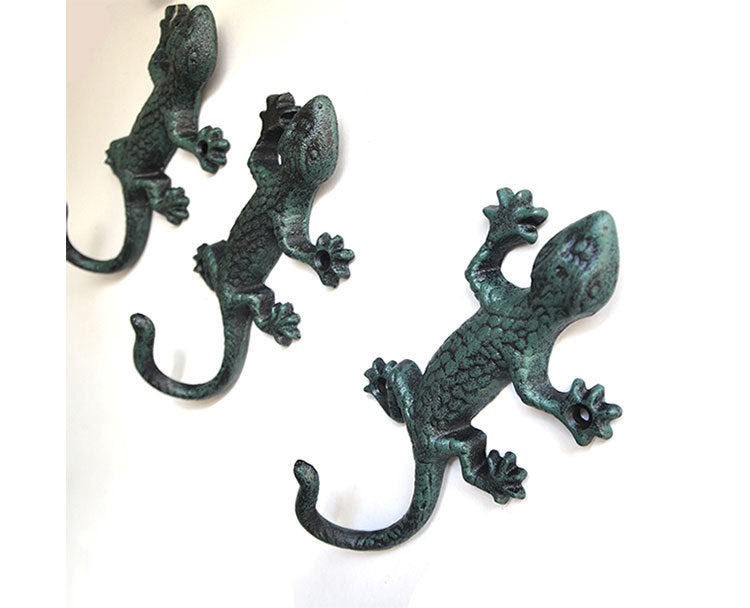 Wrought Iron Gecko Garden Hook